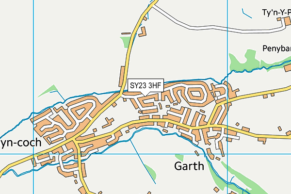 SY23 3HF map - OS VectorMap District (Ordnance Survey) SY23 3HF map - OS VectorMap District (Ordnance Survey)
