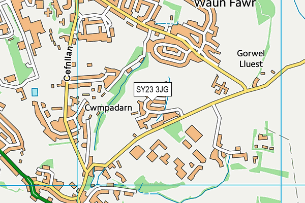 SY23 3JG map - OS VectorMap District (Ordnance Survey) SY23 3JG map - OS VectorMap District (Ordnance Survey)