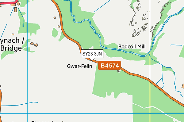 SY23 3JN map - OS VectorMap District (Ordnance Survey) SY23 3JN map - OS VectorMap District (Ordnance Survey)