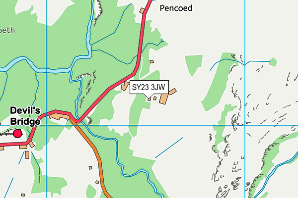 SY23 3JW map - OS VectorMap District (Ordnance Survey) SY23 3JW map - OS VectorMap District (Ordnance Survey)