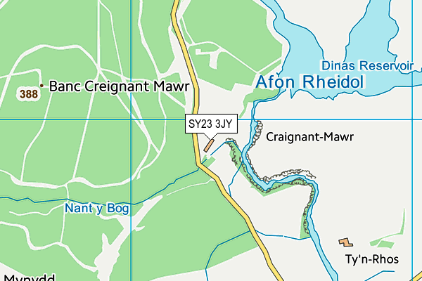 SY23 3JY map - OS VectorMap District (Ordnance Survey) SY23 3JY map - OS VectorMap District (Ordnance Survey)
