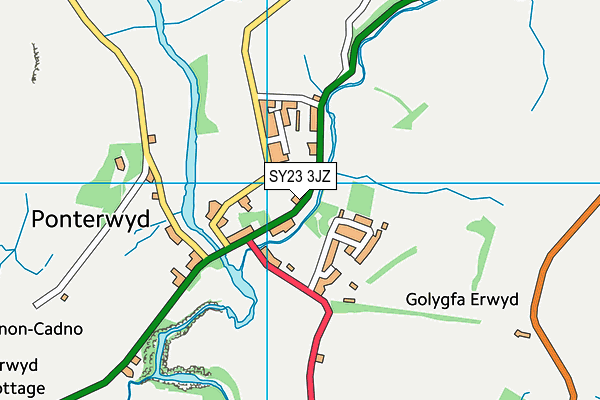 SY23 3JZ map - OS VectorMap District (Ordnance Survey) SY23 3JZ map - OS VectorMap District (Ordnance Survey)