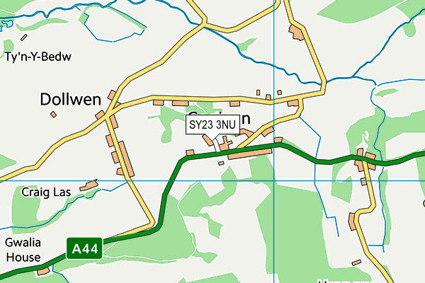SY23 3NU map - OS VectorMap District (Ordnance Survey) SY23 3NU map - OS VectorMap District (Ordnance Survey)