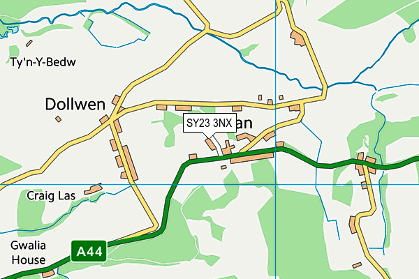 SY23 3NX map - OS VectorMap District (Ordnance Survey) SY23 3NX map - OS VectorMap District (Ordnance Survey)
