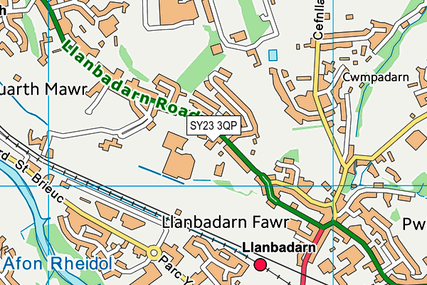 SY23 3QP map - OS VectorMap District (Ordnance Survey) SY23 3QP map - OS VectorMap District (Ordnance Survey)