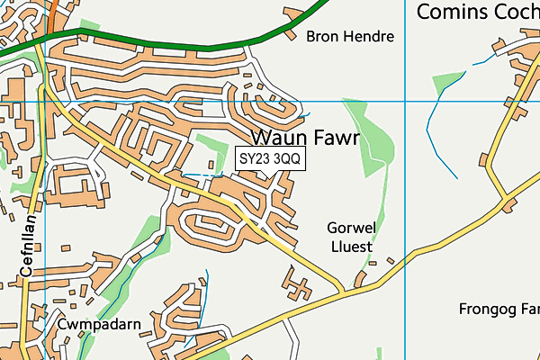 SY23 3QQ map - OS VectorMap District (Ordnance Survey) SY23 3QQ map - OS VectorMap District (Ordnance Survey)