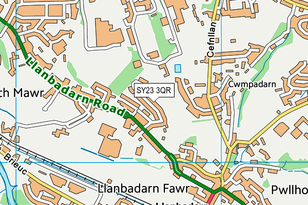 SY23 3QR map - OS VectorMap District (Ordnance Survey) SY23 3QR map - OS VectorMap District (Ordnance Survey)