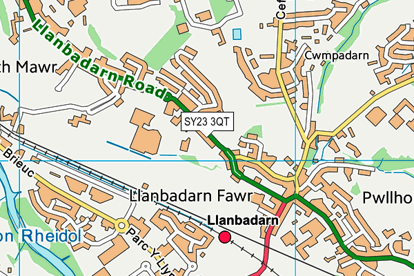 SY23 3QT map - OS VectorMap District (Ordnance Survey) SY23 3QT map - OS VectorMap District (Ordnance Survey)