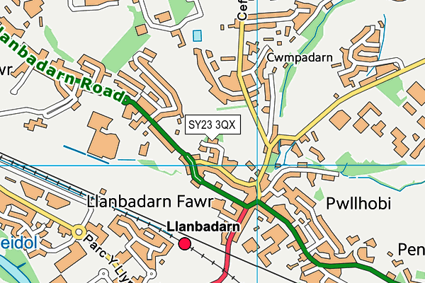 SY23 3QX map - OS VectorMap District (Ordnance Survey) SY23 3QX map - OS VectorMap District (Ordnance Survey)