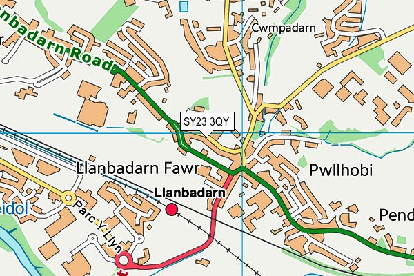 SY23 3QY map - OS VectorMap District (Ordnance Survey) SY23 3QY map - OS VectorMap District (Ordnance Survey)