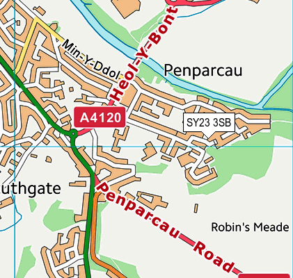 SY23 3SB map - OS VectorMap District (Ordnance Survey) SY23 3SB map - OS VectorMap District (Ordnance Survey)
