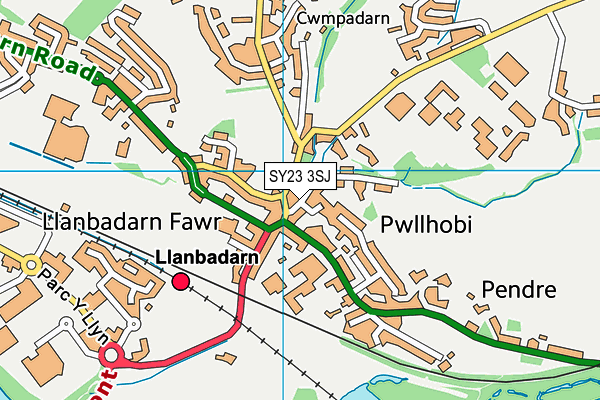SY23 3SJ map - OS VectorMap District (Ordnance Survey) SY23 3SJ map - OS VectorMap District (Ordnance Survey)