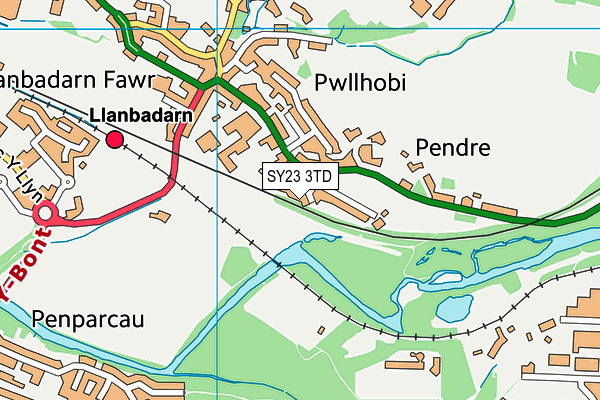 SY23 3TD map - OS VectorMap District (Ordnance Survey) SY23 3TD map - OS VectorMap District (Ordnance Survey)