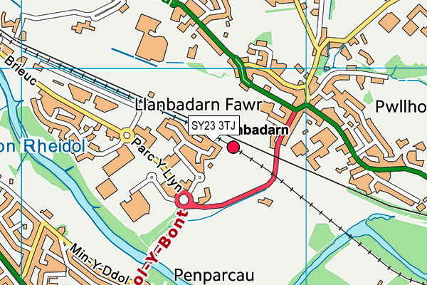 SY23 3TJ map - OS VectorMap District (Ordnance Survey) SY23 3TJ map - OS VectorMap District (Ordnance Survey)