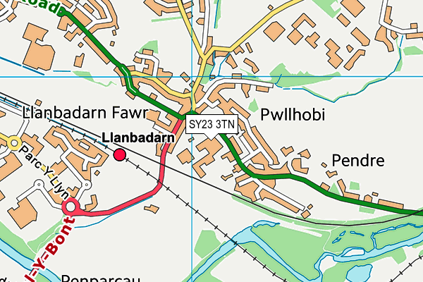 SY23 3TN map - OS VectorMap District (Ordnance Survey) SY23 3TN map - OS VectorMap District (Ordnance Survey)