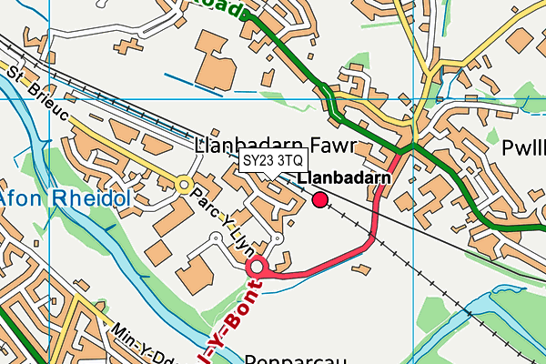 SY23 3TQ map - OS VectorMap District (Ordnance Survey) SY23 3TQ map - OS VectorMap District (Ordnance Survey)