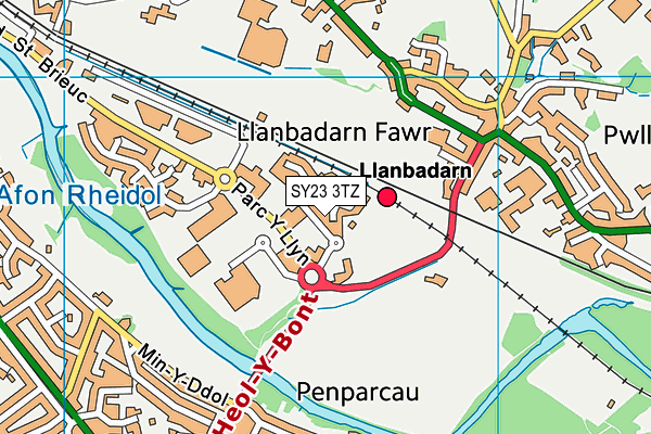 SY23 3TZ map - OS VectorMap District (Ordnance Survey) SY23 3TZ map - OS VectorMap District (Ordnance Survey)