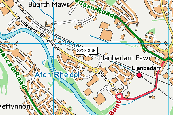SY23 3UE map - OS VectorMap District (Ordnance Survey)
