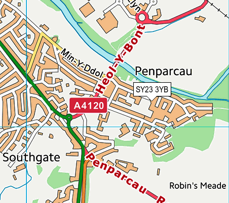 SY23 3YB map - OS VectorMap District (Ordnance Survey)
