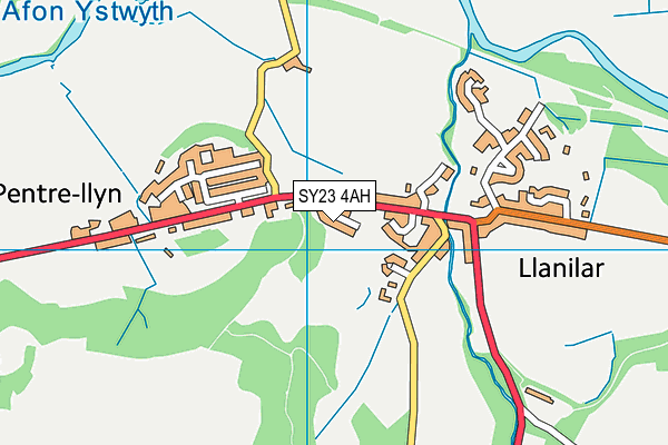SY23 4AH map - OS VectorMap District (Ordnance Survey) SY23 4AH map - OS VectorMap District (Ordnance Survey)