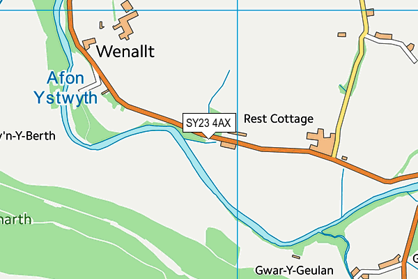 SY23 4AX map - OS VectorMap District (Ordnance Survey)