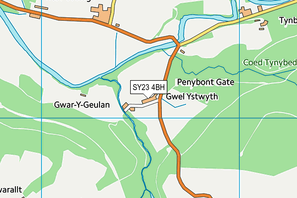 SY23 4BH map - OS VectorMap District (Ordnance Survey) SY23 4BH map - OS VectorMap District (Ordnance Survey)