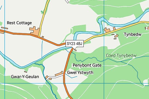 SY23 4BJ map - OS VectorMap District (Ordnance Survey) SY23 4BJ map - OS VectorMap District (Ordnance Survey)