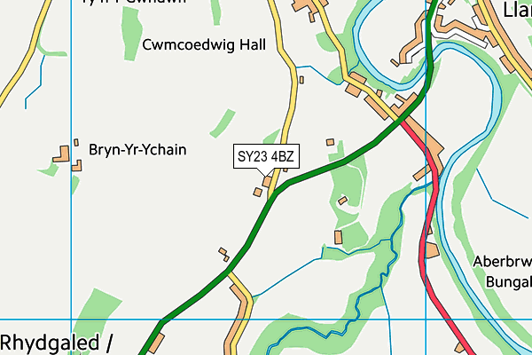SY23 4BZ map - OS VectorMap District (Ordnance Survey) SY23 4BZ map - OS VectorMap District (Ordnance Survey)