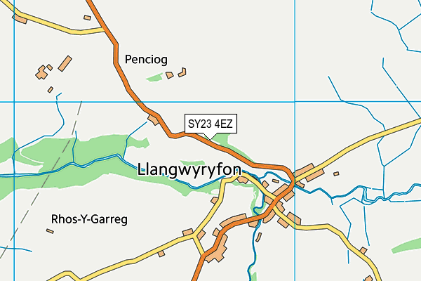 SY23 4EZ map - OS VectorMap District (Ordnance Survey) SY23 4EZ map - OS VectorMap District (Ordnance Survey)