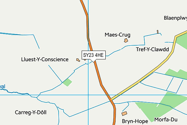 SY23 4HE map - OS VectorMap District (Ordnance Survey) SY23 4HE map - OS VectorMap District (Ordnance Survey)