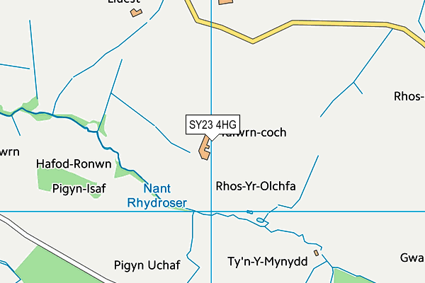 SY23 4HG map - OS VectorMap District (Ordnance Survey) SY23 4HG map - OS VectorMap District (Ordnance Survey)