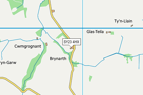 SY23 4HX map - OS VectorMap District (Ordnance Survey) SY23 4HX map - OS VectorMap District (Ordnance Survey)