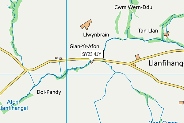 SY23 4JY map - OS VectorMap District (Ordnance Survey) SY23 4JY map - OS VectorMap District (Ordnance Survey)
