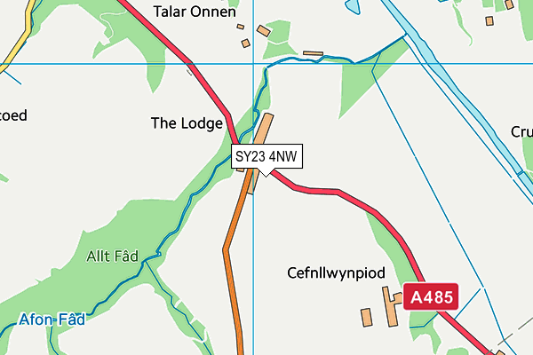 SY23 4NW map - OS VectorMap District (Ordnance Survey) SY23 4NW map - OS VectorMap District (Ordnance Survey)