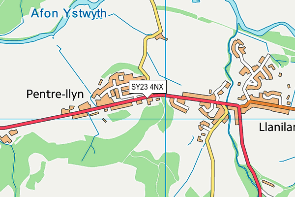 SY23 4NX map - OS VectorMap District (Ordnance Survey) SY23 4NX map - OS VectorMap District (Ordnance Survey)
