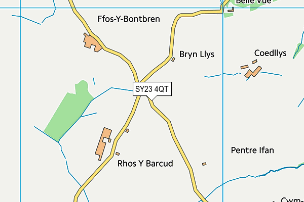 SY23 4QT map - OS VectorMap District (Ordnance Survey) SY23 4QT map - OS VectorMap District (Ordnance Survey)
