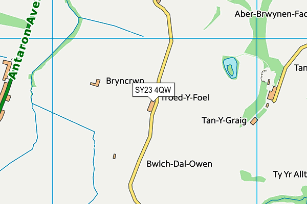 SY23 4QW map - OS VectorMap District (Ordnance Survey)