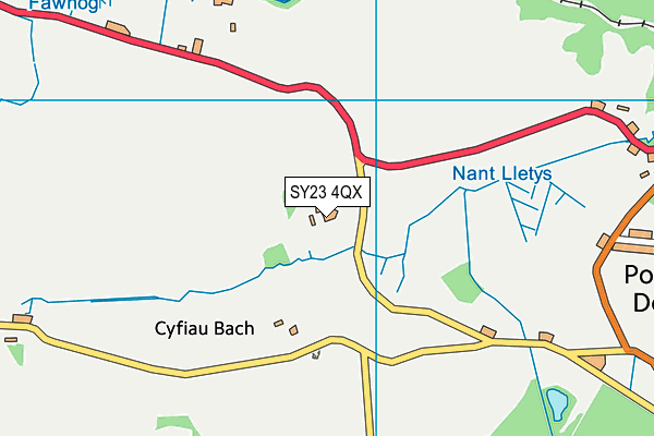 SY23 4QX map - OS VectorMap District (Ordnance Survey) SY23 4QX map - OS VectorMap District (Ordnance Survey)