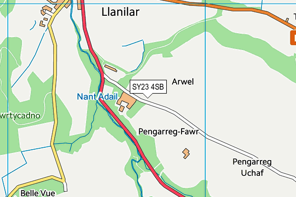 SY23 4SB map - OS VectorMap District (Ordnance Survey) SY23 4SB map - OS VectorMap District (Ordnance Survey)