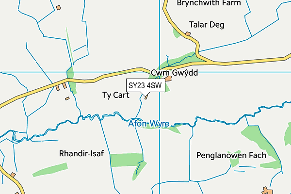 SY23 4SW map - OS VectorMap District (Ordnance Survey) SY23 4SW map - OS VectorMap District (Ordnance Survey)