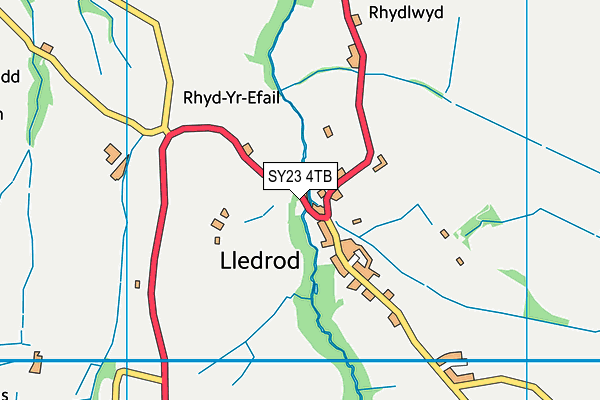 SY23 4TB map - OS VectorMap District (Ordnance Survey) SY23 4TB map - OS VectorMap District (Ordnance Survey)