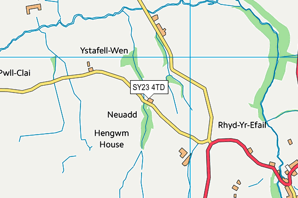 SY23 4TD map - OS VectorMap District (Ordnance Survey) SY23 4TD map - OS VectorMap District (Ordnance Survey)