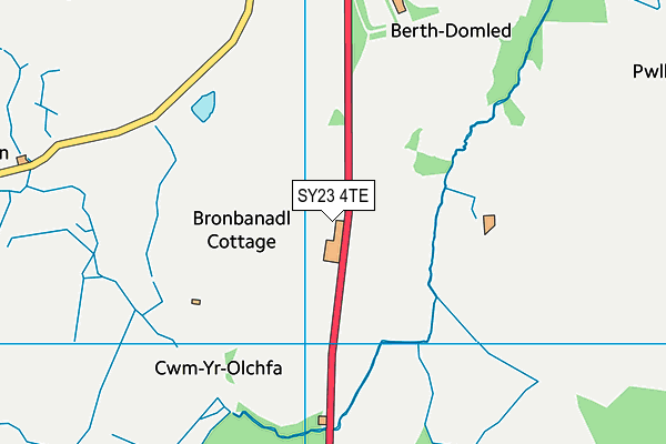SY23 4TE map - OS VectorMap District (Ordnance Survey) SY23 4TE map - OS VectorMap District (Ordnance Survey)