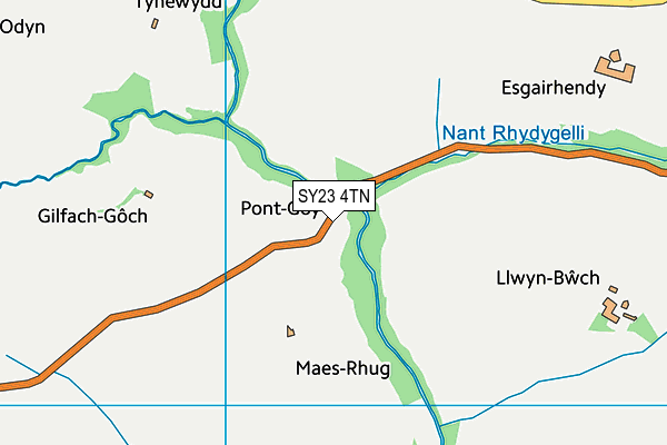 SY23 4TN map - OS VectorMap District (Ordnance Survey) SY23 4TN map - OS VectorMap District (Ordnance Survey)