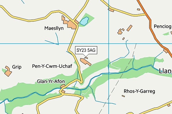 SY23 5AG map - OS VectorMap District (Ordnance Survey) SY23 5AG map - OS VectorMap District (Ordnance Survey)