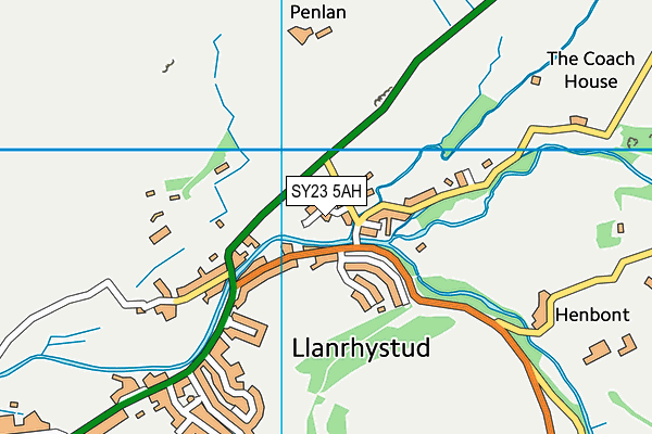 SY23 5AH map - OS VectorMap District (Ordnance Survey)