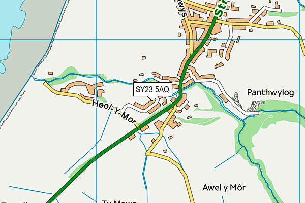 SY23 5AQ map - OS VectorMap District (Ordnance Survey)