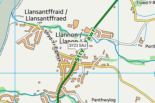 SY23 5AU map - OS VectorMap District (Ordnance Survey)