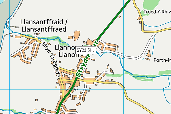 SY23 5HJ map - OS VectorMap District (Ordnance Survey) SY23 5HJ map - OS VectorMap District (Ordnance Survey)
