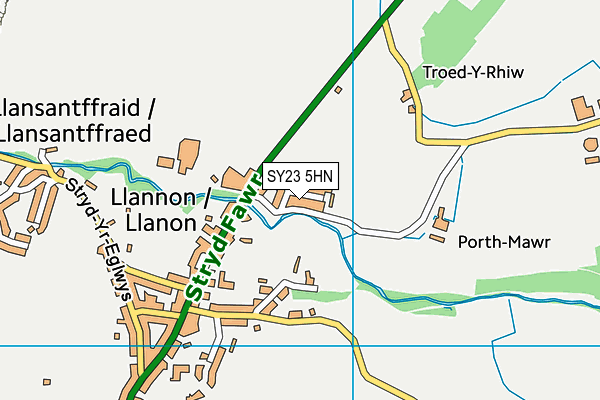SY23 5HN map - OS VectorMap District (Ordnance Survey) SY23 5HN map - OS VectorMap District (Ordnance Survey)